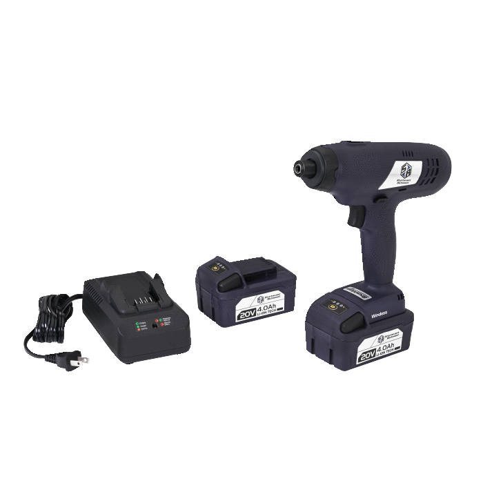 Sturtevant-Richmont 20v Pistol Driver, Mechanical Clutch, Brushless, 4.0 Ah Battery-Kit