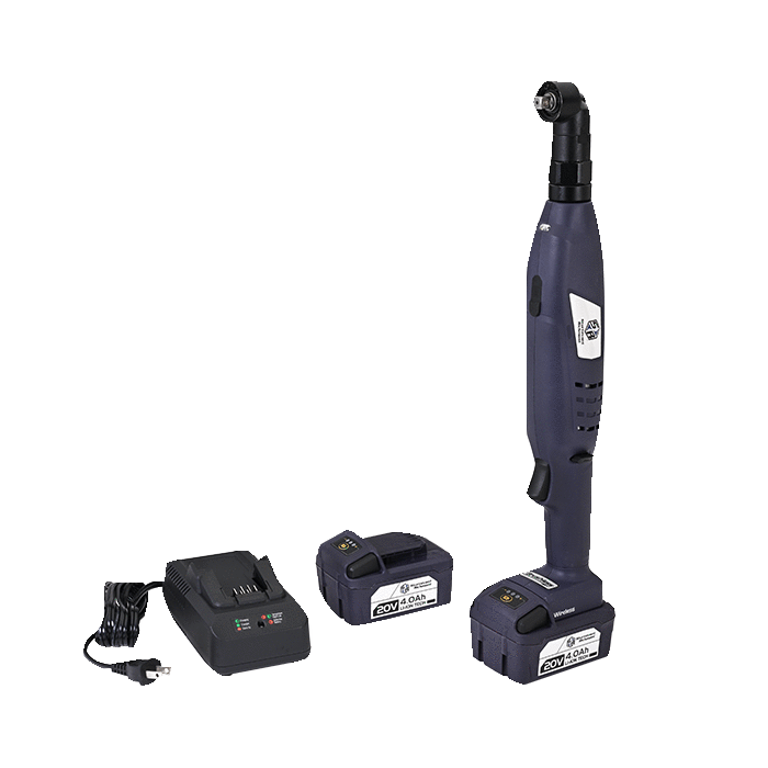 Sturtevant-Richmont 20v Angle Nutrunner, Mechanical Clutch, 4.0 Ah Battery-Kit