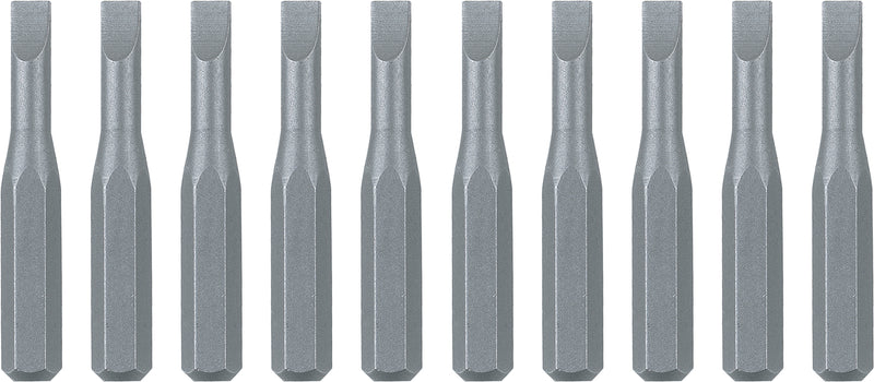 Wiha Slotted, System 4, MicroBit, 10-Pack, Screwdriver Bit