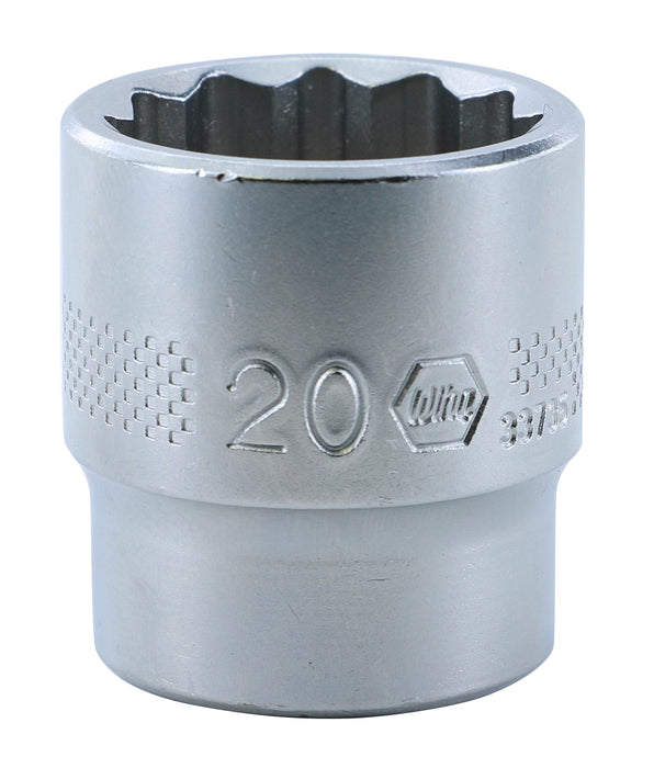 Wiha 33735 12 Point - 3/8 Inch Drive Socket - 20.0mm