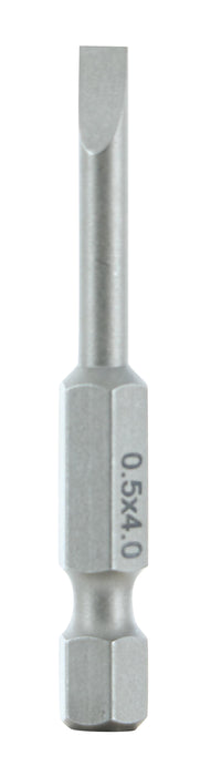 Wiha 74009 Slotted Bit 4.0 x .5 - 50mm -  10 Pack