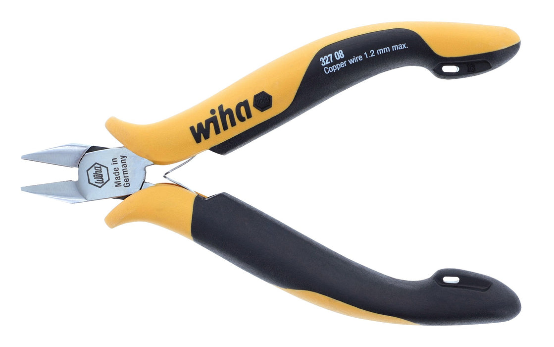 Wiha 32708 ESD Safe Precision Wide Tapered Head Flush Cutters