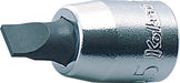 Ko-Ken 2005.25-10, 1/4 Sq. Dr. Bit Socket Slotted 1.6X10  Length 25mm