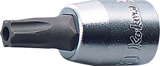 Ko-Ken 2025.28-T15H, 1/4 Sq. Dr. Tamper-Resistant TORXÂ® T15H Bit Socket - Length 28mm