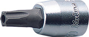 Ko-ken 2025.28-T10H, 1/4" Square Drive Power Bit Socket, T10 Torx Drive, Length 28mm