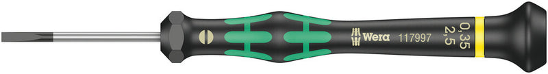 Wera 05118010001, Slotted, Black Point Tip, Kraftform Screwdriver, 2035 Micro