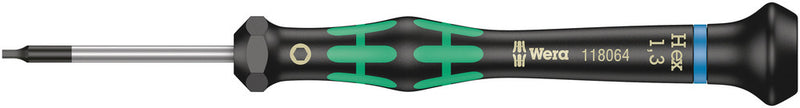 Wera 05118080001, Inch Hex, Black Point Tip, Kraftform Screwdriver, 2054 Micro