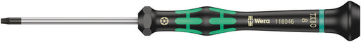 Wera 05118048001, Torx, Tamper-Resistant, Bore Hole, Black Point Tip, Kraftform Screwdriver, 2067 TORX BO Micro