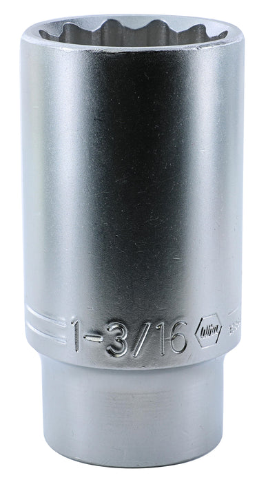 Wiha 33864 12 Point - 1/2" Drive Deep Socket 1-3/16"