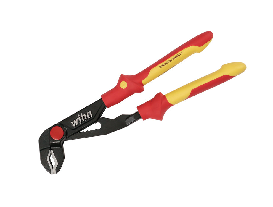 Wiha 32956 Insulated Push Button V-Jaw Tongue and Groove Pliers 10.0"