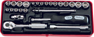 Ko-Ken 2201AM, 1/4 Sq. Dr. Socket set   6 point   25 pieces