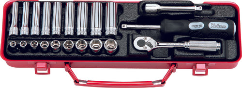 Ko-Ken 2277, 1/4 Sq. Dr. 21 Piece Metric 6-Point Socket Set  5.5-13mm