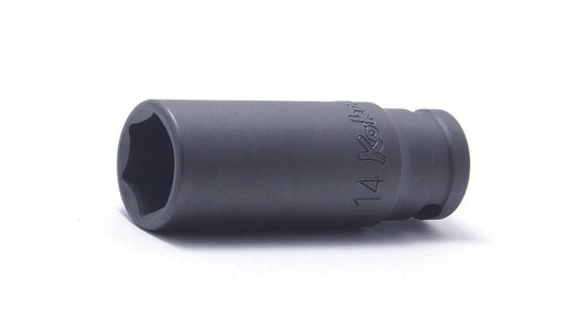 Ko-ken 23300A-3/8, 3/8" 6-Point Power Socket , 3/8" Square Drive, Length 55mm, Non-Magnetic, Non-Covered, Non-Impact Rated