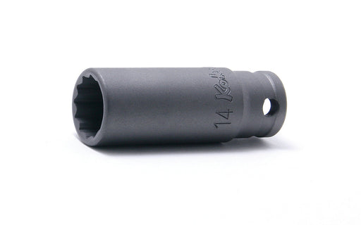 Ko-ken 23305M-8, 8mm 12-Point Power Socket , 3/8" Square Drive, Length 55mm, Non-Magnetic, Non-Covered, Non-Impact Rated