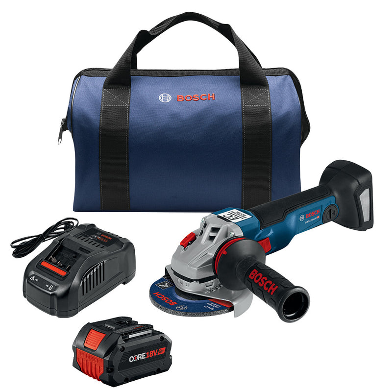 Bosch GWS18V-10B14, 18V 4-1/2-5 In. Angle Grinder Kit
