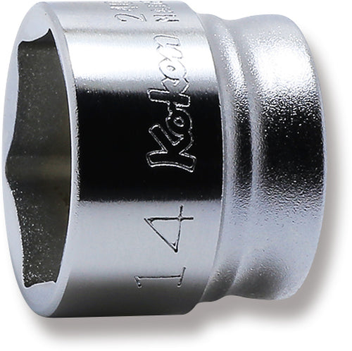 Ko-Ken 2400MZ-14, 1/4 Sq. Dr. Socket  14mm 6 point Length 15mm Z-series