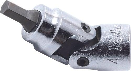 Ko-ken 2430M-4, 1/4" Square Drive Universal Joint Power Bit Socket, 4mm Hex Key, Length 40mm, Universal Joint, Impact Rated