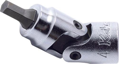 Ko-ken 2430M-6, 1/4" Square Drive Universal Joint Power Bit Socket, 6mm Hex Key, Length 40mm, Universal Joint, Impact Rated