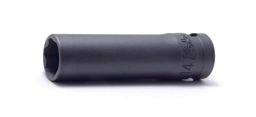 Ko-ken 24310M-14, 14mm 6-Point Power Socket , 1/2" Square Drive, Length 77mm, Surface Drive