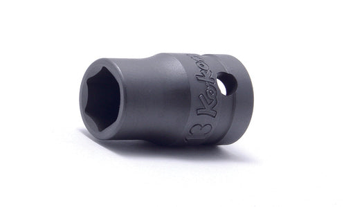 Ko-ken 24400A-1/2, 1/2" 6-Point Power Socket , 1/2" Square Drive, Length 37mm, Non-Magnetic, Non-Covered, Non-Impact Rated