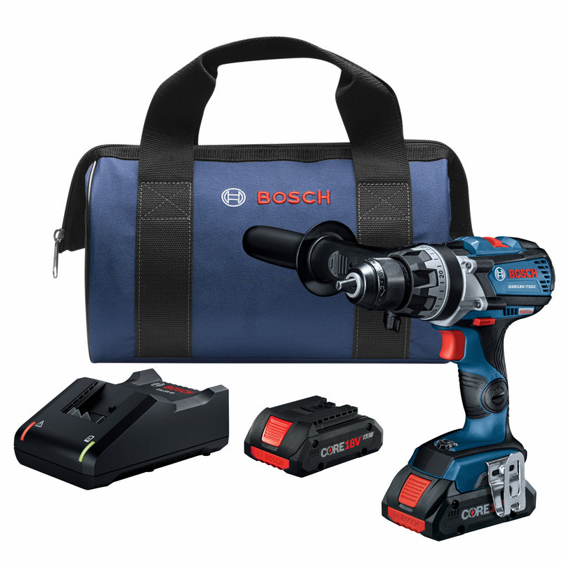 Bosch GSR18V-755CB25, 18 V 1/2 In. Drill/Driver Kit
