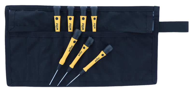 Wiha 27589 7 Piece ESD Safe Picofinish Precision Screwdriver Set - Hex Metric
