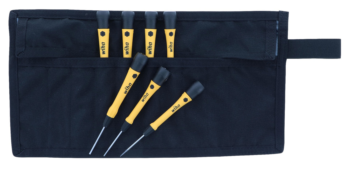 Wiha 27589 7 Piece ESD Safe Picofinish Precision Screwdriver Set - Hex Metric