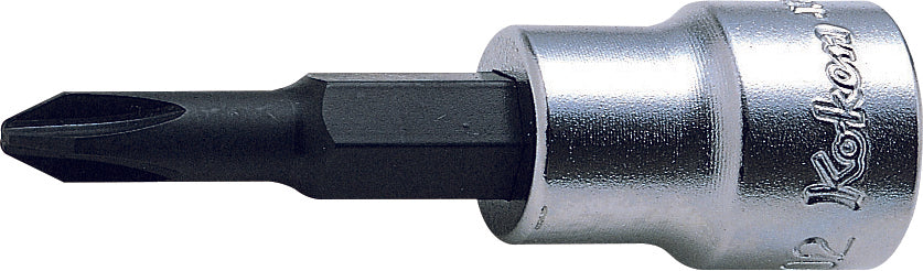 Ko-ken 3000-1, 3/8" Square Drive Power Bit Socket, 1mm Hex Drive, Length 60mm