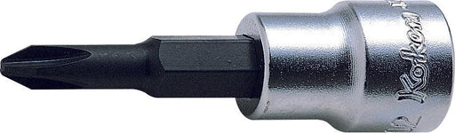 Ko-ken 3000-2, 3/8" Square Drive Power Bit Socket, PH2 - Phillips, Length 60mm, Impact Rated
