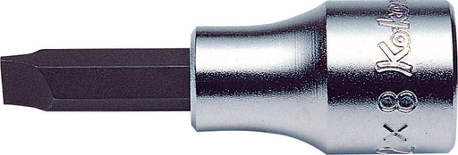 Ko-Ken 3005-10, 3/8 Sq. Dr. Bit Socket Slotted 1.6x10  Length 60mm