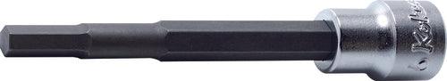 Ko-ken 3010M.100-6, 3/8" Square Drive Power Bit Socket, 6mm Hex Key, Length 100mm, Impact Rated
