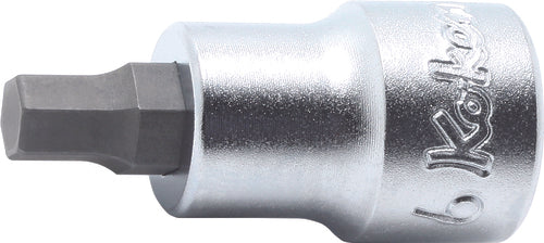 Ko-ken 3010M.38-4, 3/8" Square Drive Power Bit Socket, 4mm Hex Drive, Length 38mm