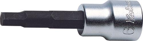 Ko-ken 3010M.62-4, 3/8" Square Drive Power Bit Socket, 4mm Hex Key, Length 62mm, Impact Rated