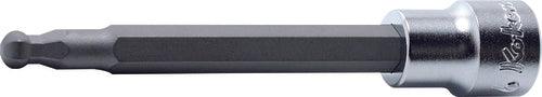 Ko-ken 3011M.120-8, 3/8" Square Drive Power Bit Socket, 8mm Hex Key, Length 120mm, Ball-End, Impact Rated