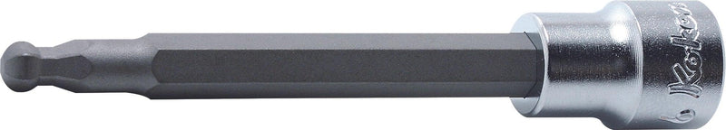 Ko-ken 3011M.120-4, 3/8" Square Drive Power Bit Socket, 4mm Hex Key, Length 120mm, Ball-End, Impact Rated