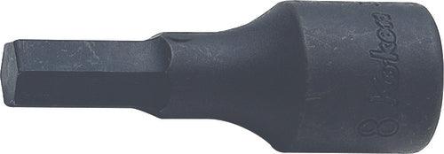Ko-ken 3012A.52-1/2, 3/8" Square Drive Power Bit Socket, 1/2" Hex Key, Length 52mm, Impact Rated