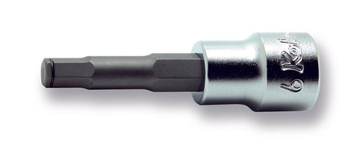 Ko-ken 3015M.62-6, 3/8" Square Drive Power Bit Socket, 6mm Hex Drive, Length 62mm, Grip Ring