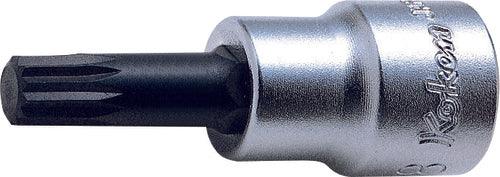 Ko-ken 3020.50-M4, 3/8" Square Drive Power Bit Socket, M4 Triple Square (XZN), Length 50mm, Impact Rated