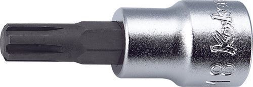 Ko-ken 3027.50-M10, 3/8" Square Drive Power Bit Socket, M10 Ribe-CV, Length 50mm, Impact Rated
