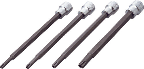 Ko-Ken 3247, 3/8 Sq. Dr. 4 Piece Tamper-Resistant TORX���� Bit Socket set T27H-T50H