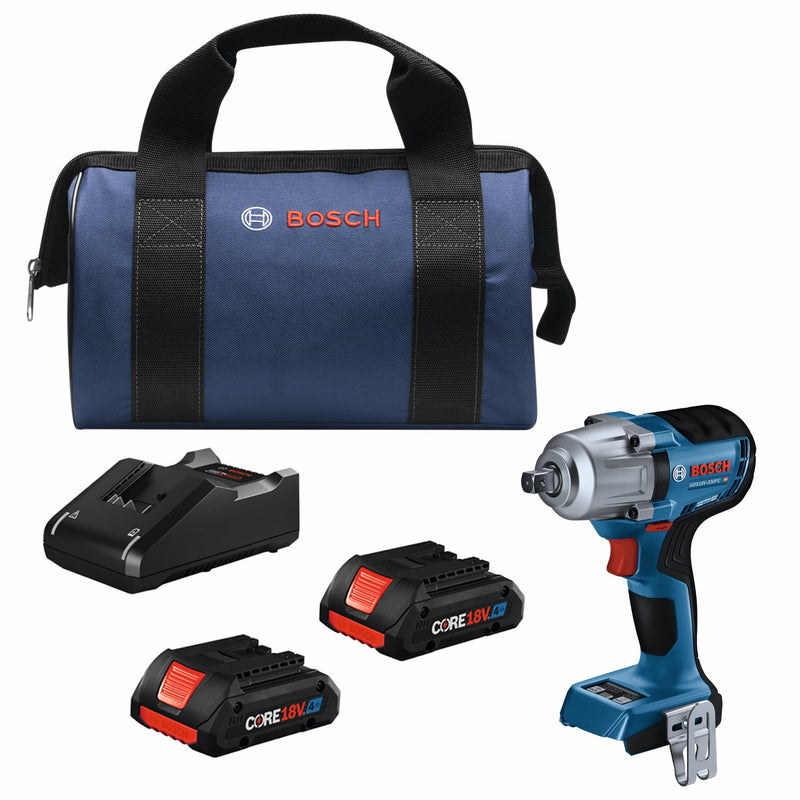 Bosch GDS18V-330PCB25, 18V 1/2 In. Impact Wrench Kit