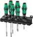 Wera 05007681001, 334/355 SK/6 Screwdriver set Kraftform Plus Lasertip and rack