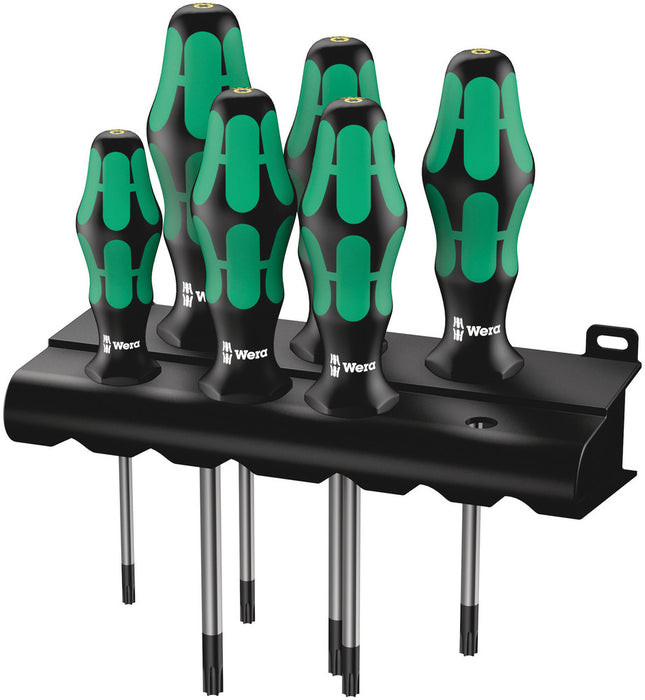 Wera 05028059001, 367/6 TORX® HF Kraftform Plus Screwdriver set with holding function and rack