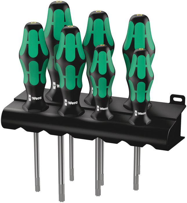 Wera 05223161001, 367/7 TORX® HF Kraftform Plus Screwdriver set with holding function and rack