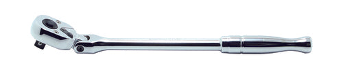 Ko-Ken 3774PB, 3/8 Sq. Dr. Ratchet Handle  24 teeth Flexible Head Length 265mm Push Button Polished Handle