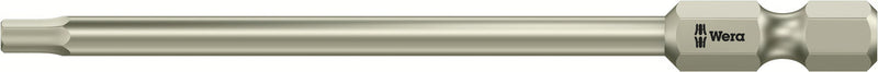 Wera 05071101001, 3.0mm Hex Key Screwdriver Bit 3840/4, 1/4" Hex Power Drive, Length 3.5" (89mm), Stainless