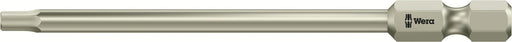 Wera 05071101001, 3.0mm Hex Key Screwdriver Bit 3840/4, 1/4" Hex Power Drive, Length 3.5" (89mm), Stainless