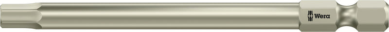 Wera 05071108001, 3/16" Hex Key Screwdriver Bit 3840/4, 1/4" Hex Power Drive, Length 3.5" (89mm), Stainless