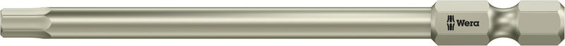 Wera 05071102001, 4.0mm Hex Key Screwdriver Bit 3840/4, 1/4" Hex Power Drive, Length 3.5" (89mm), Stainless
