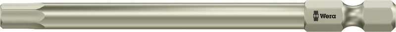 Wera 05071103001, 5.0mm Hex Key Screwdriver Bit 3840/4, 1/4" Hex Power Drive, Length 3.5" (89mm), Stainless